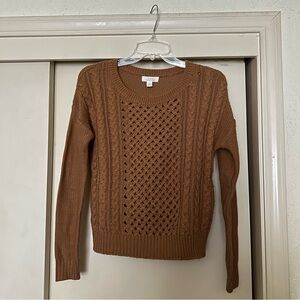 Brown Cable Knit Sweater